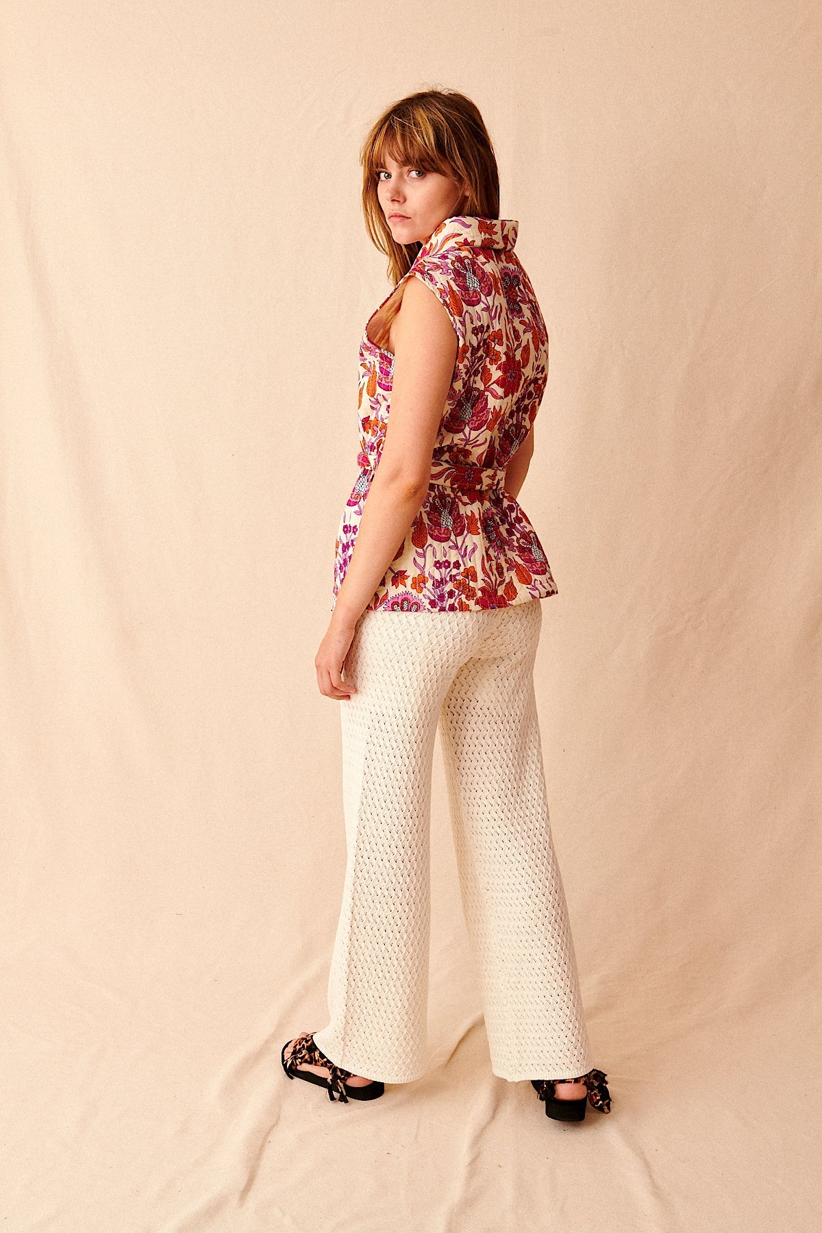 Pantalon large en maille hippie bohème casual garance paris femme été festival