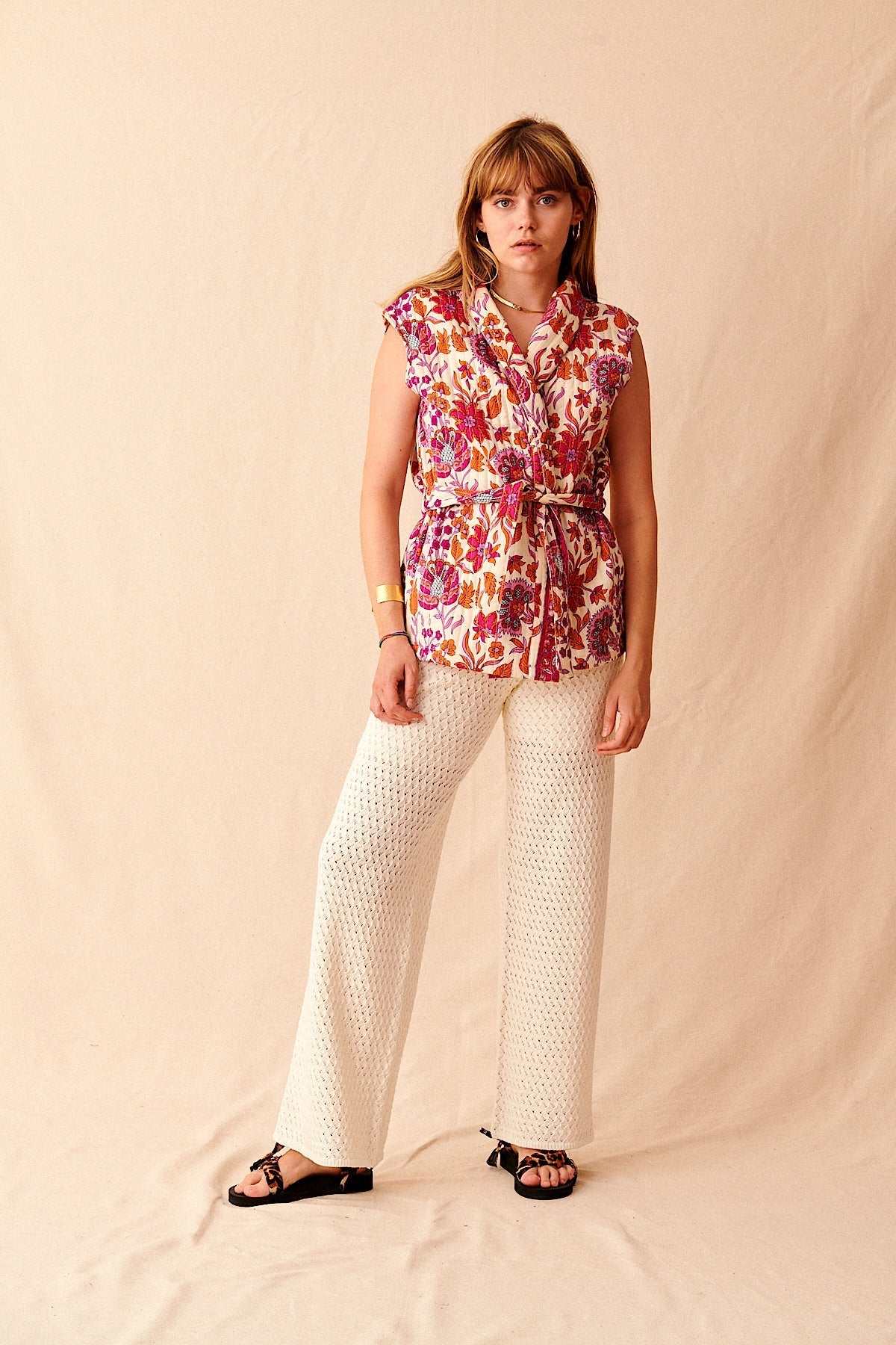 Pantalon large en maille hippie bohème casual garance paris femme été festival