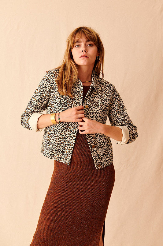 veste en coton courte imprimé léopard garance paris printemps été vêtement femme