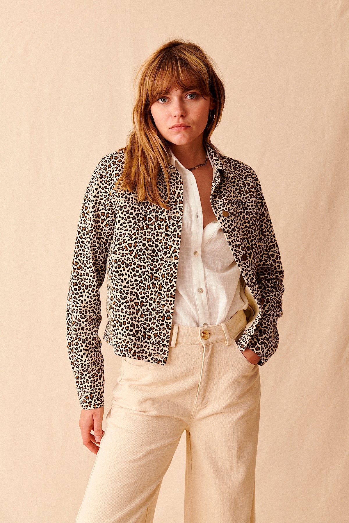 veste en coton courte imprimé léopard garance paris printemps été vêtement femme